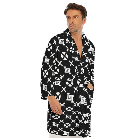 All-Over Print Men's Borg Fleece Robe