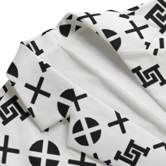 Men's Lobo LeBlanc White Monogram Blazer
