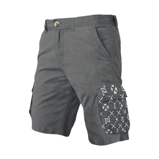 Men's Lobo LeBlanc Gray Monogram Cargo Shorts