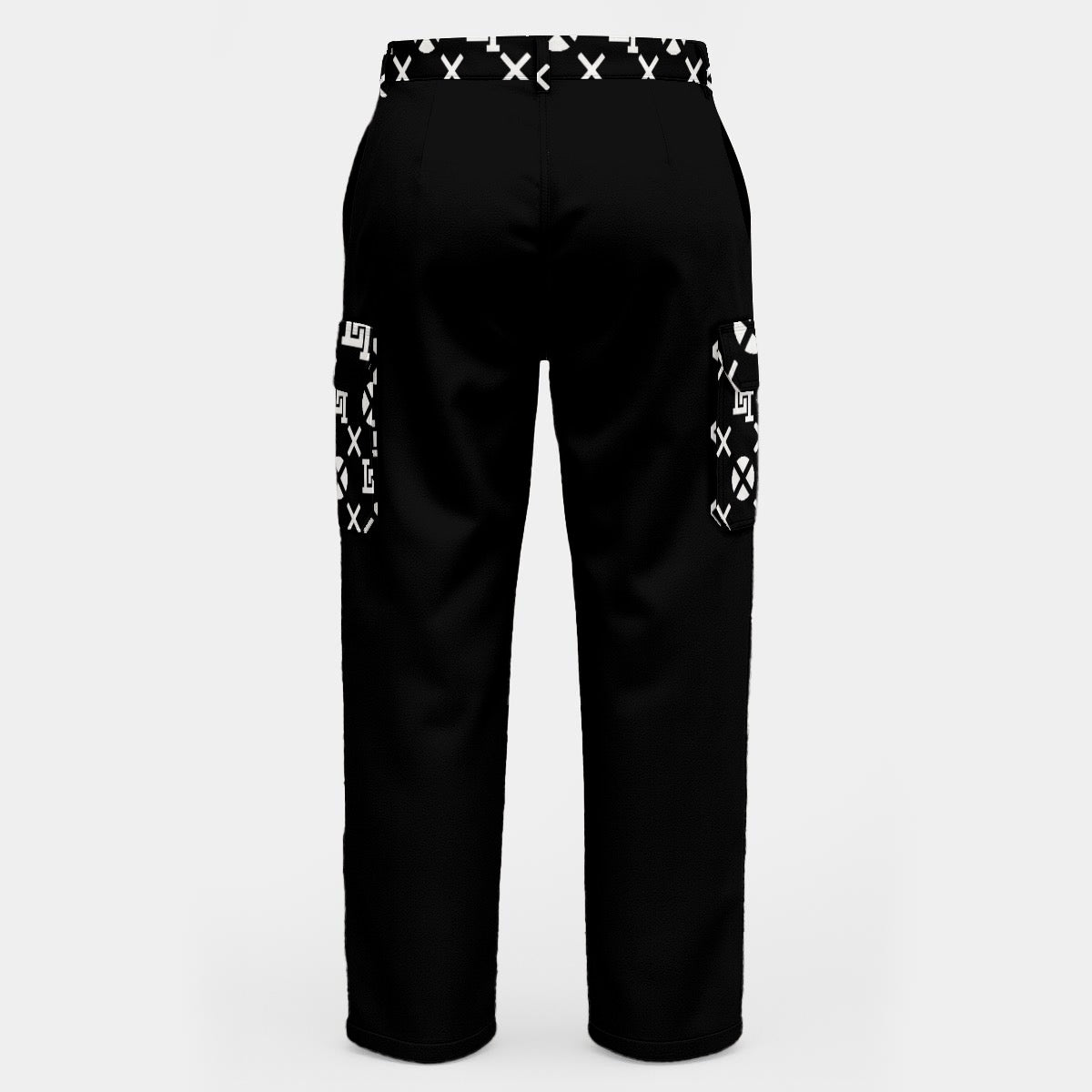 Men's Lobo LeBlanc Black Monogram Cargo Pants