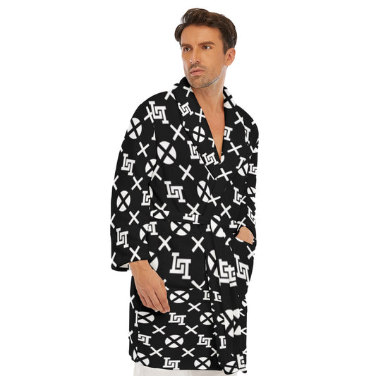 All-Over Print Men's Borg Fleece Robe
