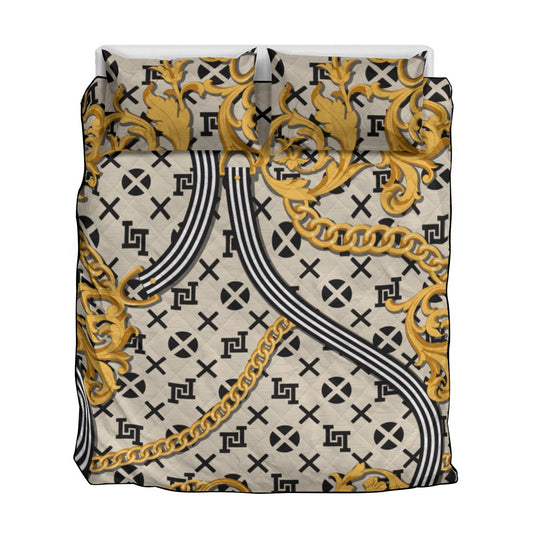 Quilt & Pillow Cases With Edge-wrapping Strips