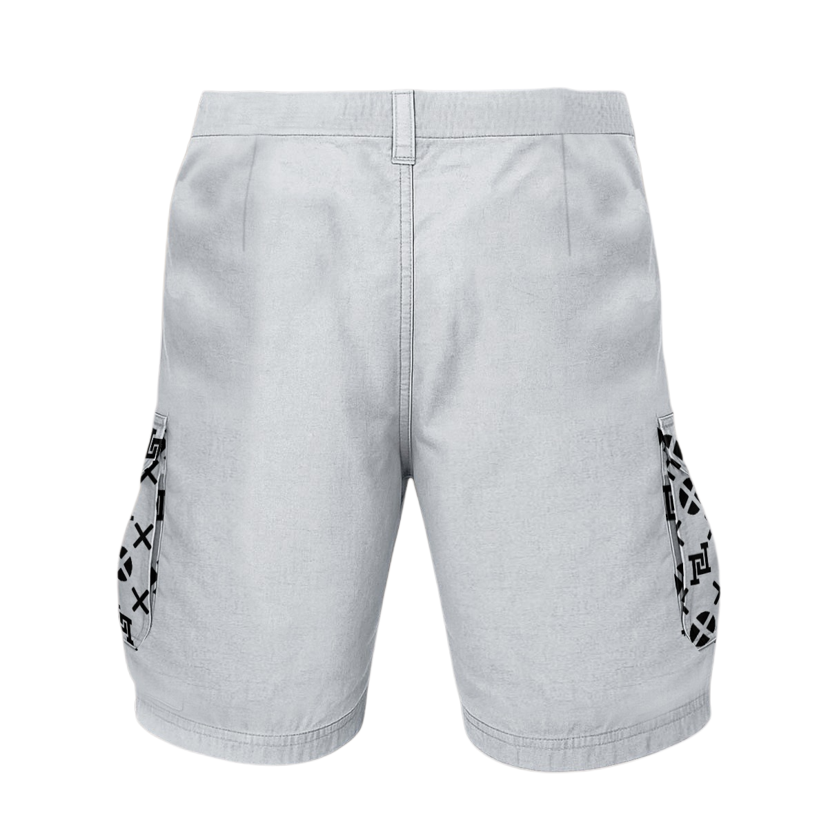 Men's Lobo LeBlanc White Monogram Cargo Shorts