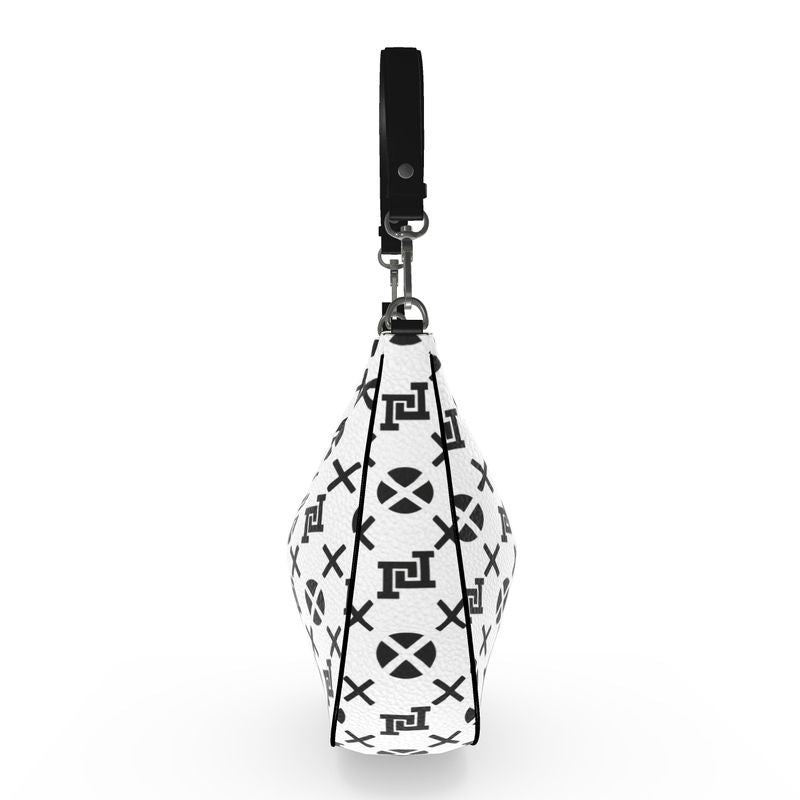 Lobo LeBlanc Large White Monogram Shoulder Bag
