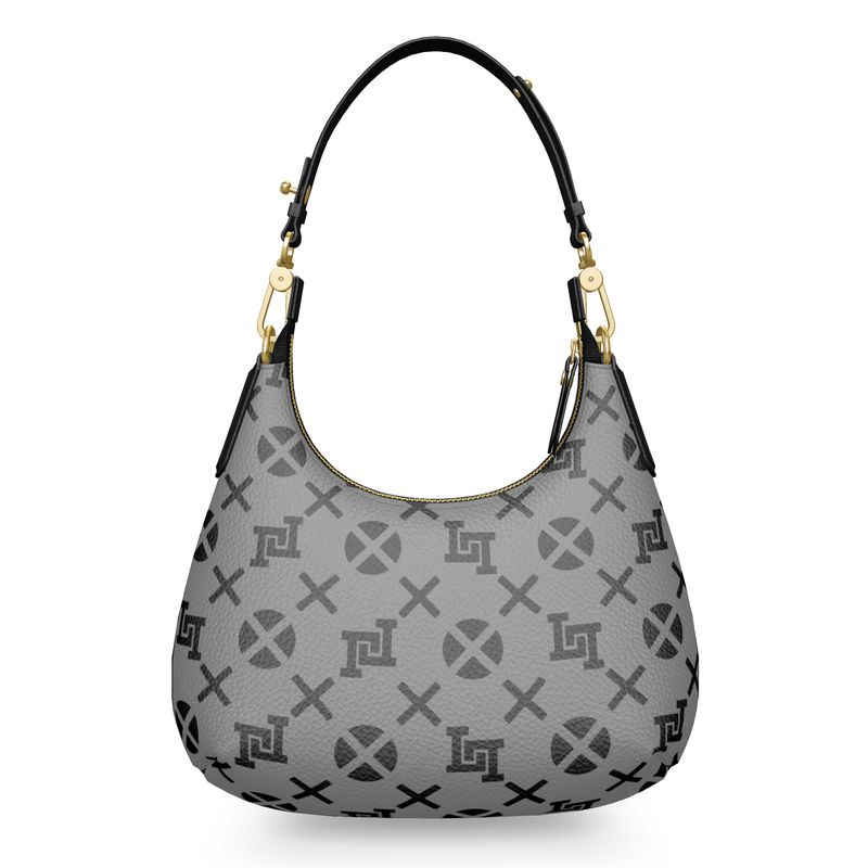 Lobo LeBlanc Mini Gray Monogram Shoulder Bag