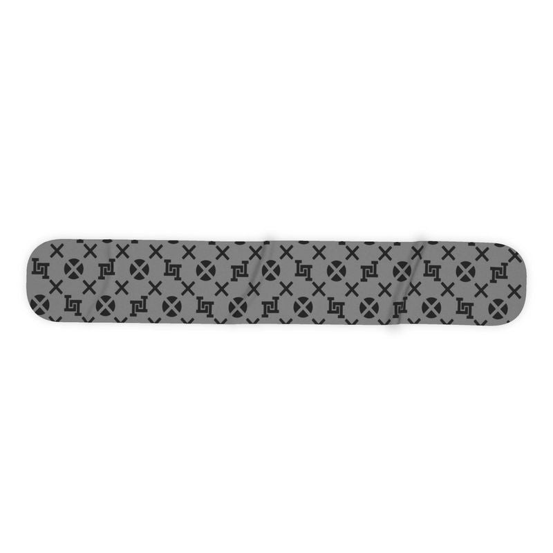 Lobo LeBlanc Gray Monogram Fleece Scarf