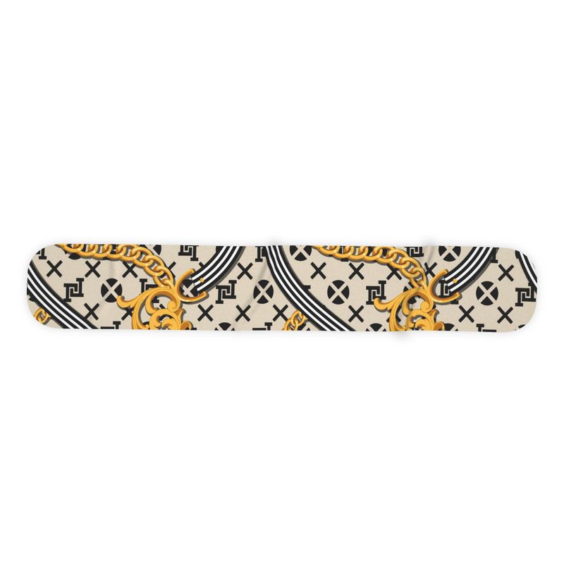 Lobo LeBlanc Gold Monogram Fleece Scarf