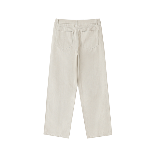 Men's Lobo LeBlanc Pale Khaki Heavyweight Cotton Straight Leg Pants