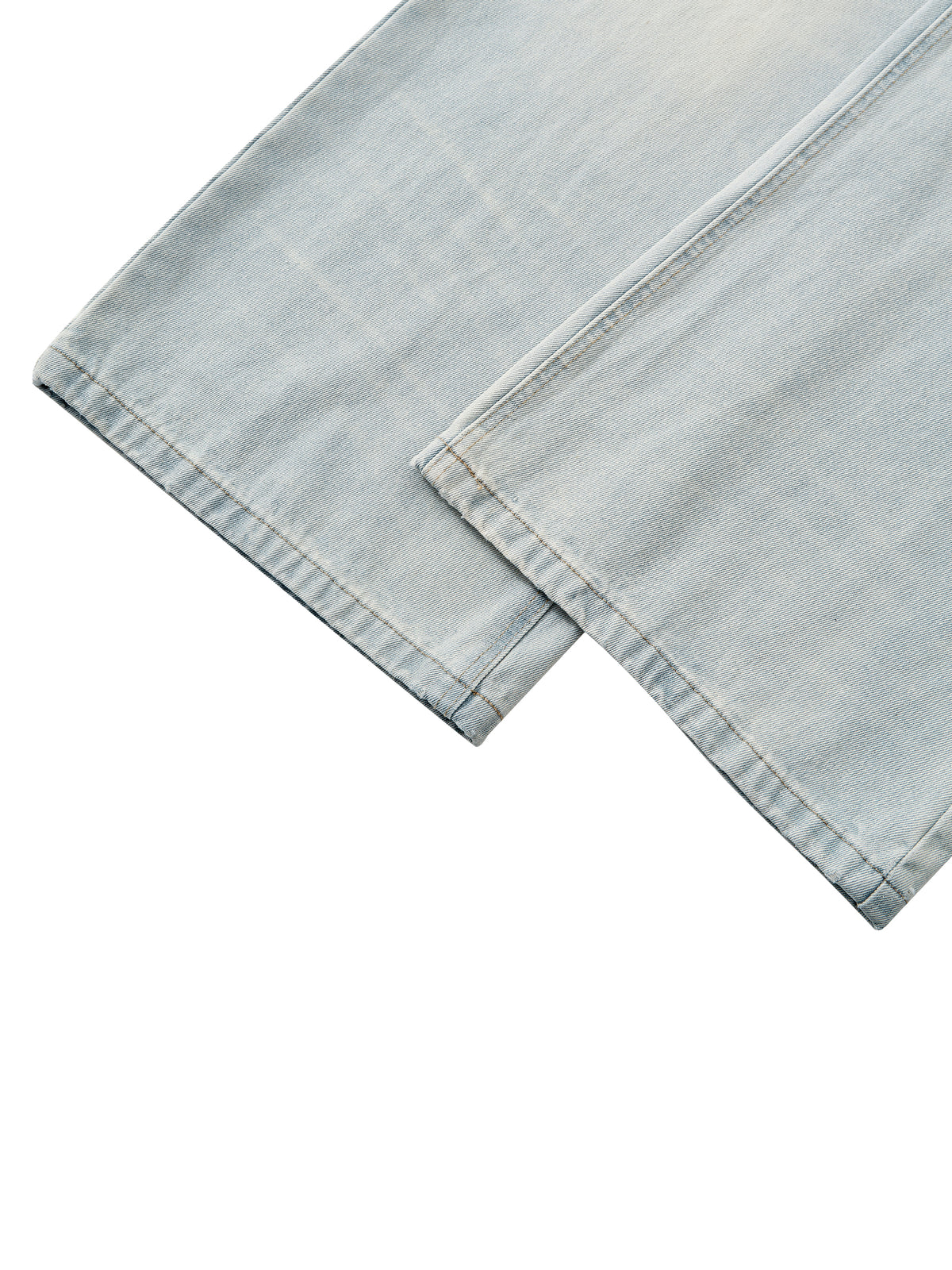 Men's Lobo LeBlanc Vintage Wash Wide Leg Denim Jeans