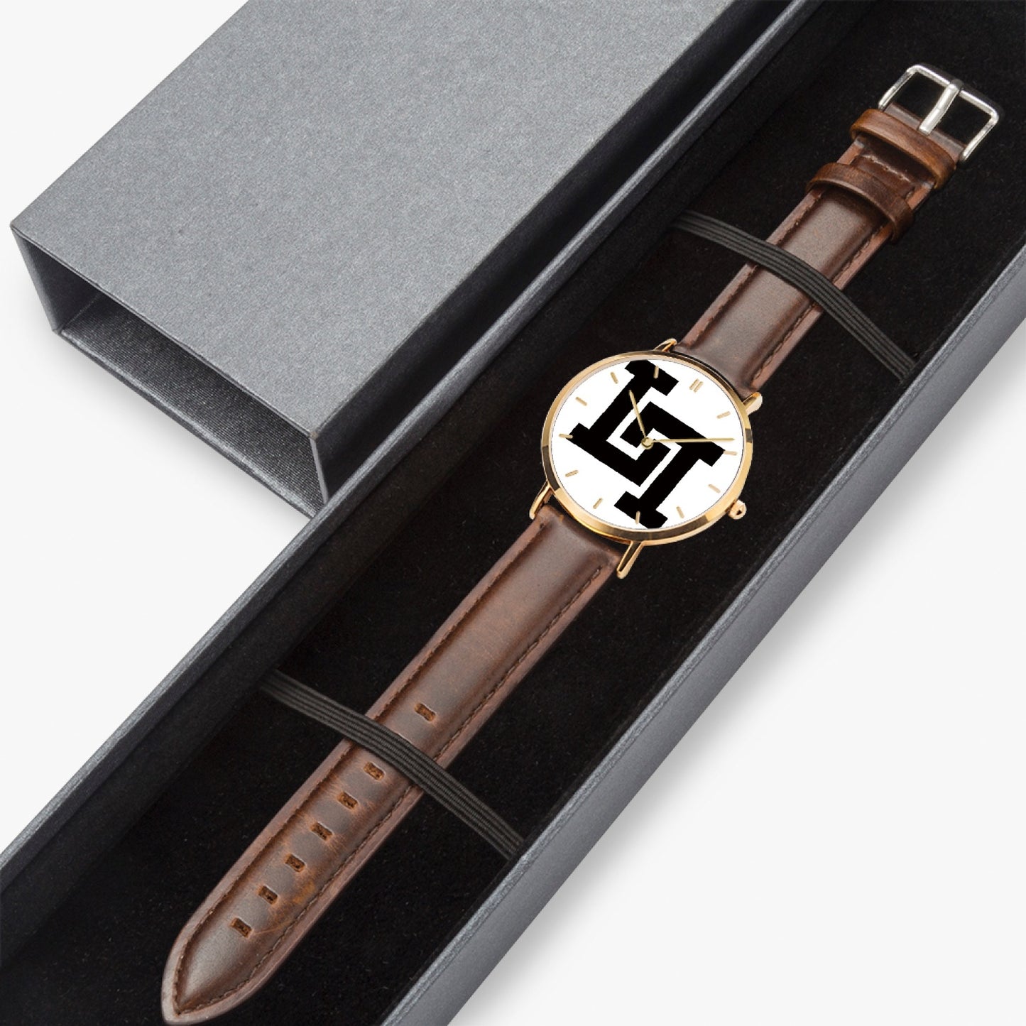 Lobo LeBlanc Rose Gold Leather Strap Quartz Watch