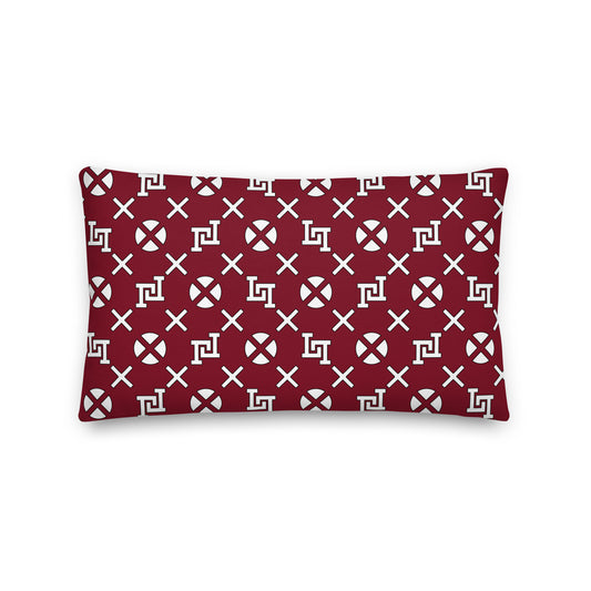 Lobo LeBlanc Burgundy Premium Pillow