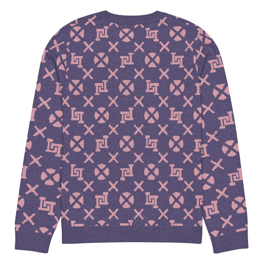 Lobo LeBlanc Violet Jacquard Knitted Sweater