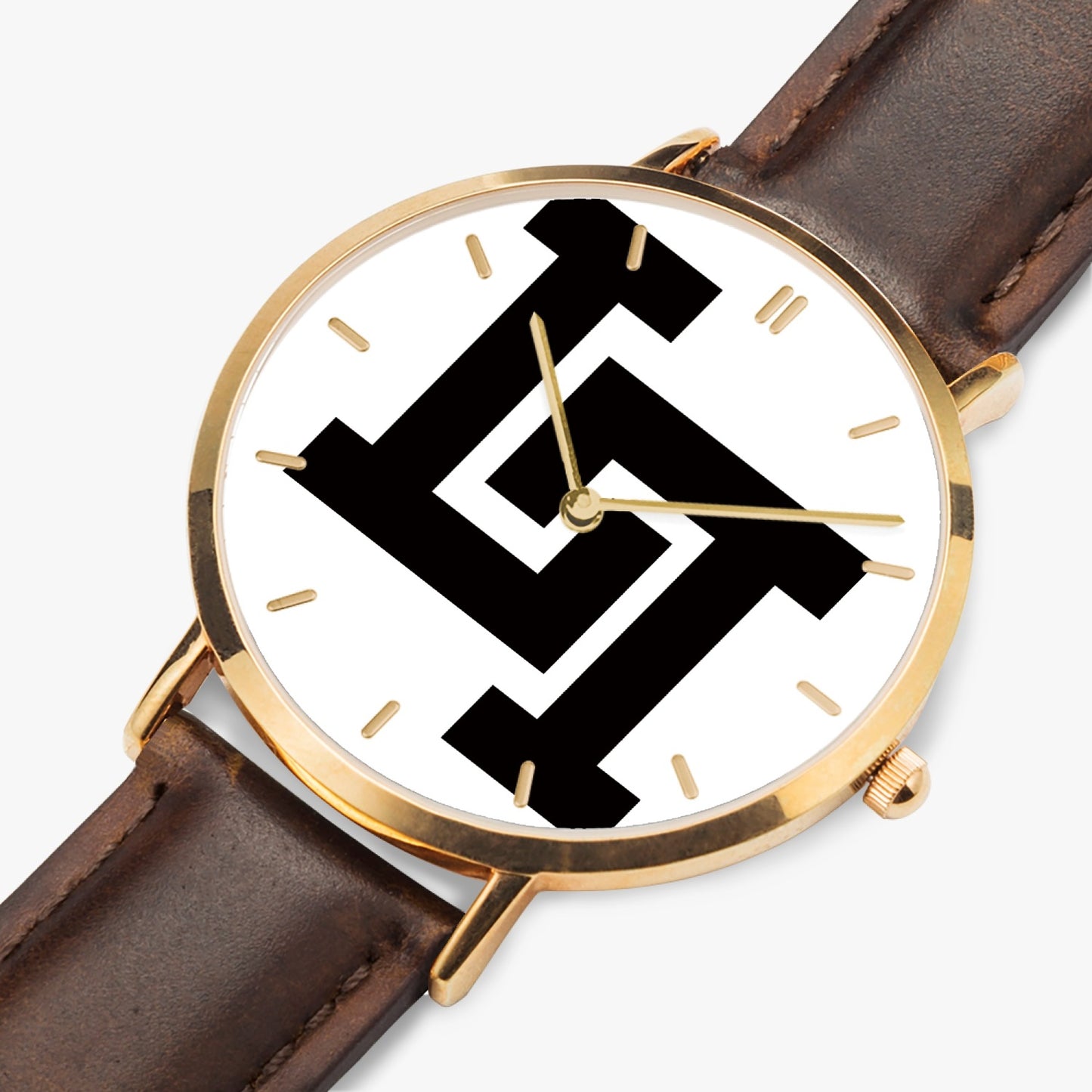 Lobo LeBlanc Rose Gold Leather Strap Quartz Watch