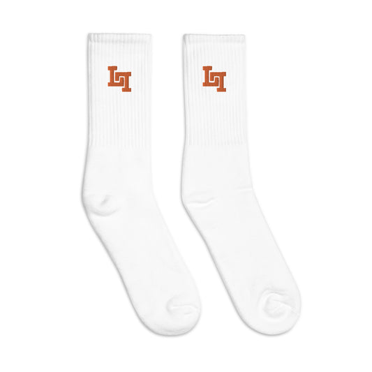 Lobo LeBlanc Orange Logo Socks