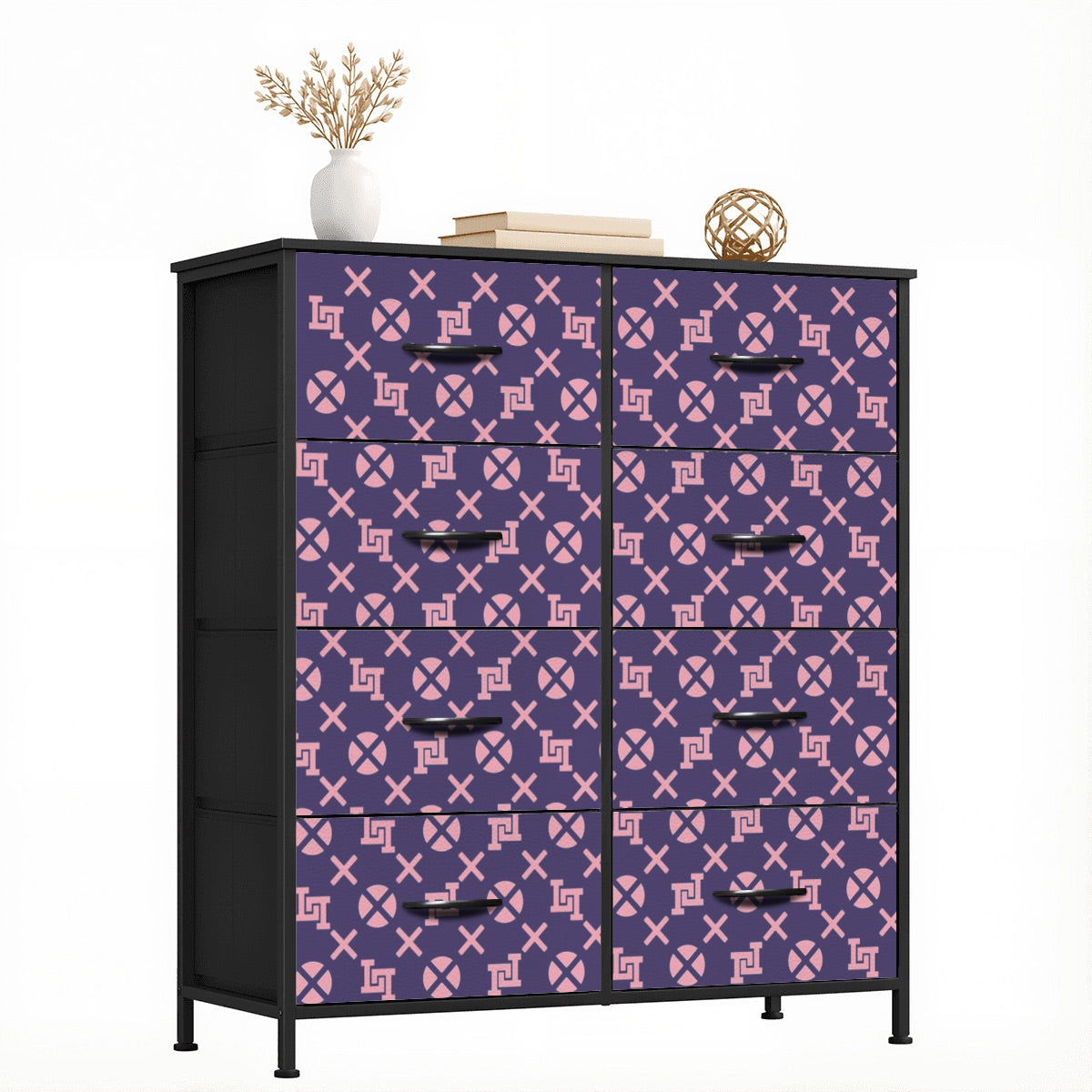 Lobo LeBlanc Purple Monogram 8-Drawer Dresser