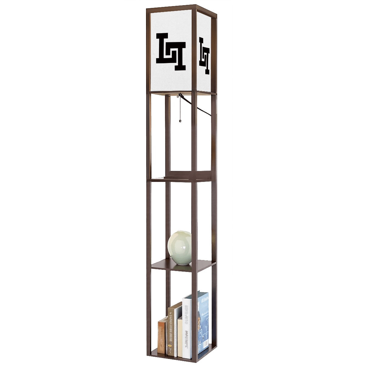 Lobo LeBlanc Double L Logo Floor Lamp with Shelves