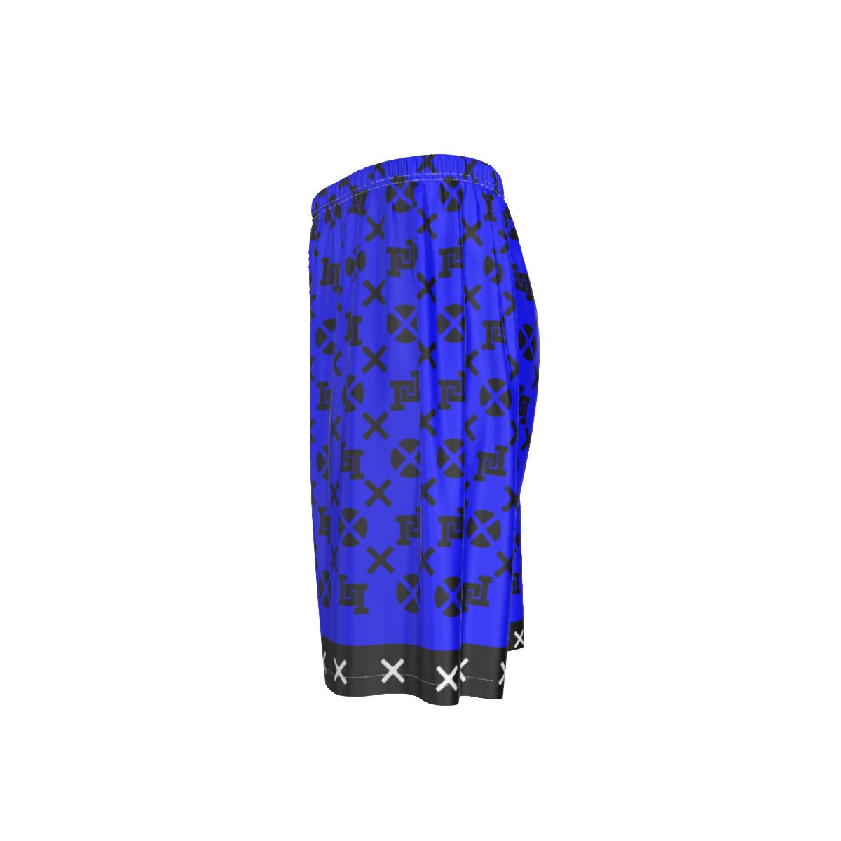 Men's Lobo LeBlanc Blue Monogram Rayon Silk Shirt Suit