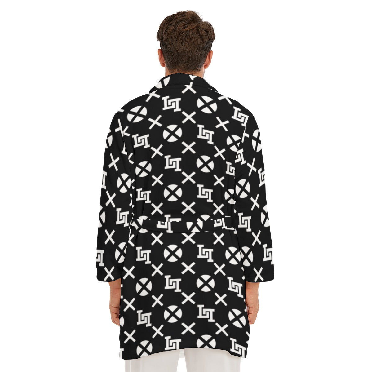 All-Over Print Men's Borg Fleece Robe