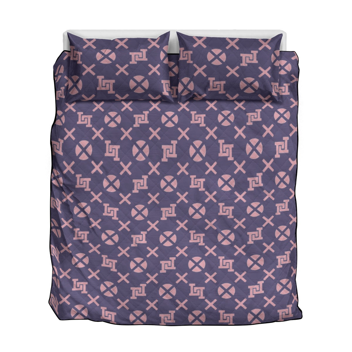 Quilt & Pillow Cases With  Edge-wrapping Strips