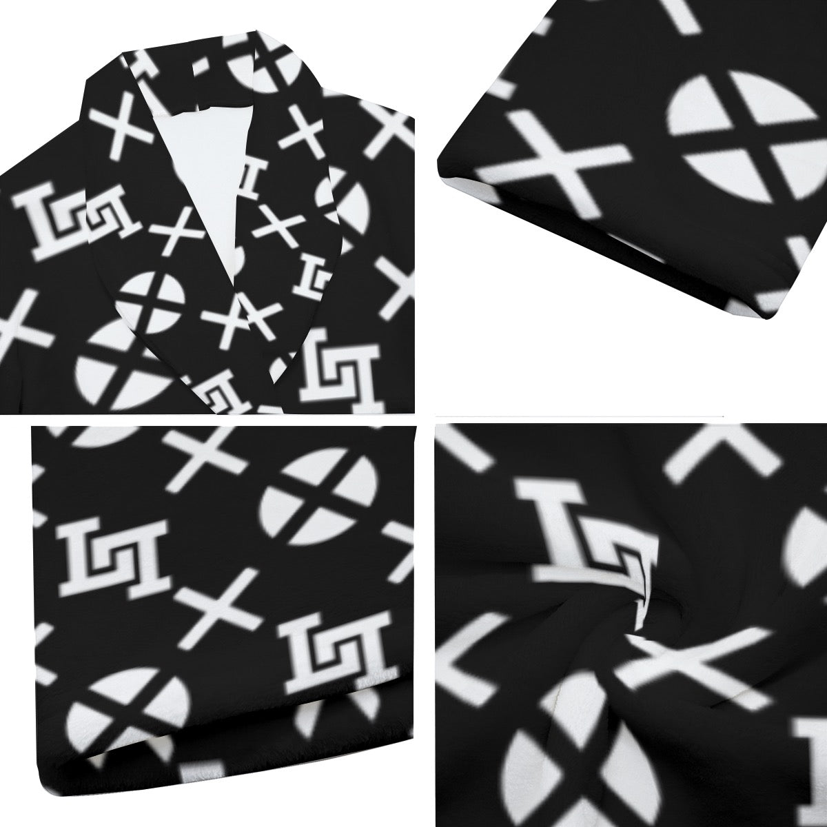 All-Over Print Men's Borg Fleece Robe