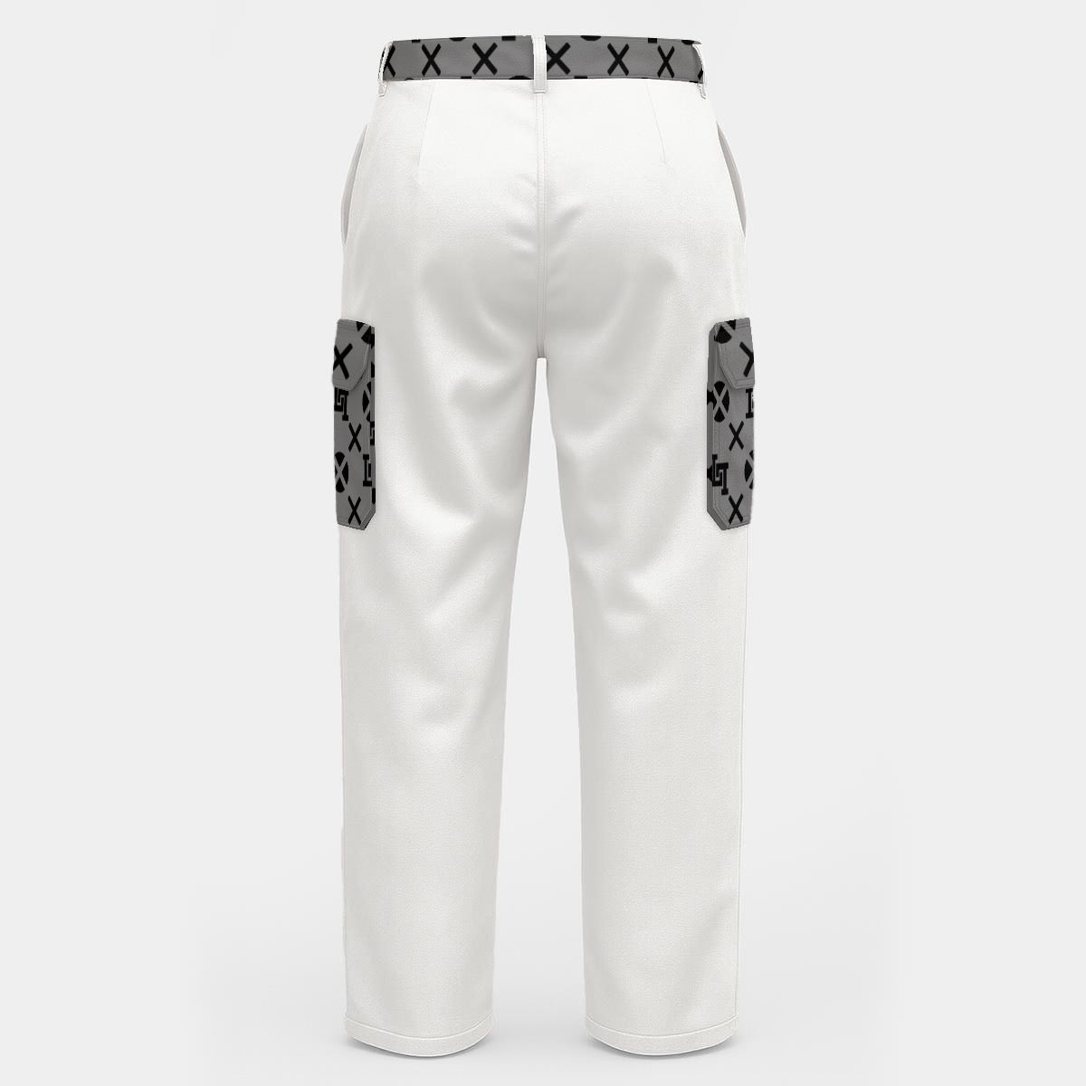 Men's Lobo LeBlanc White Monogram Cargo Pants