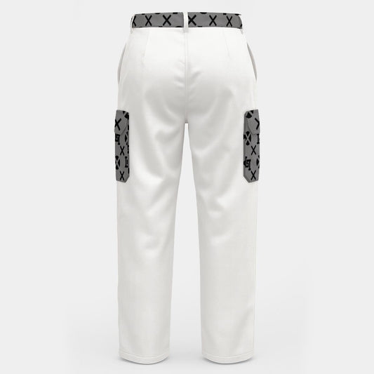 Men's Lobo LeBlanc White Monogram Cargo Pants