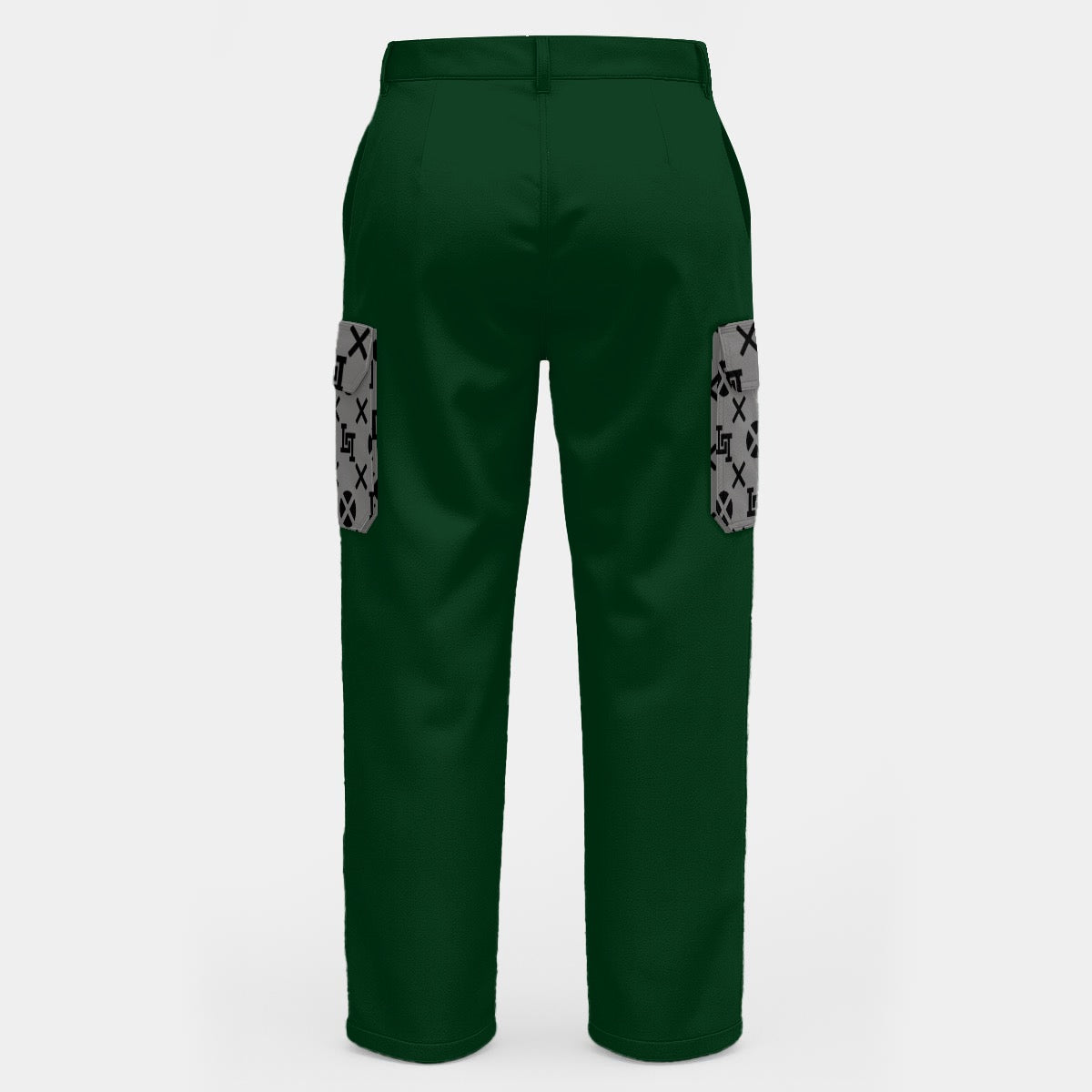 Men's Lobo LeBlanc Forest Green Monogram Cargo Pants