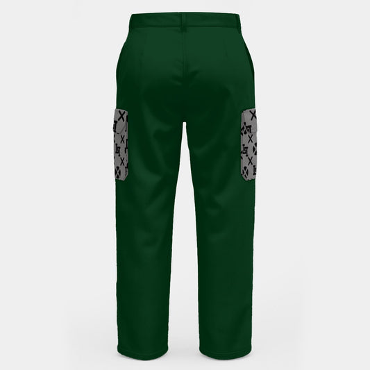 Men's Lobo LeBlanc Forest Green Monogram Cargo Pants