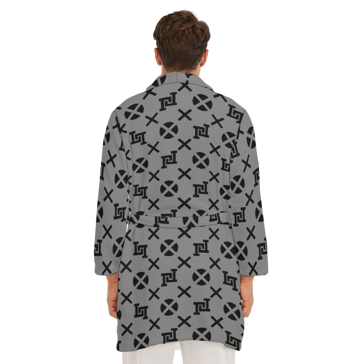 All-Over Print Men's Borg Fleece Robe