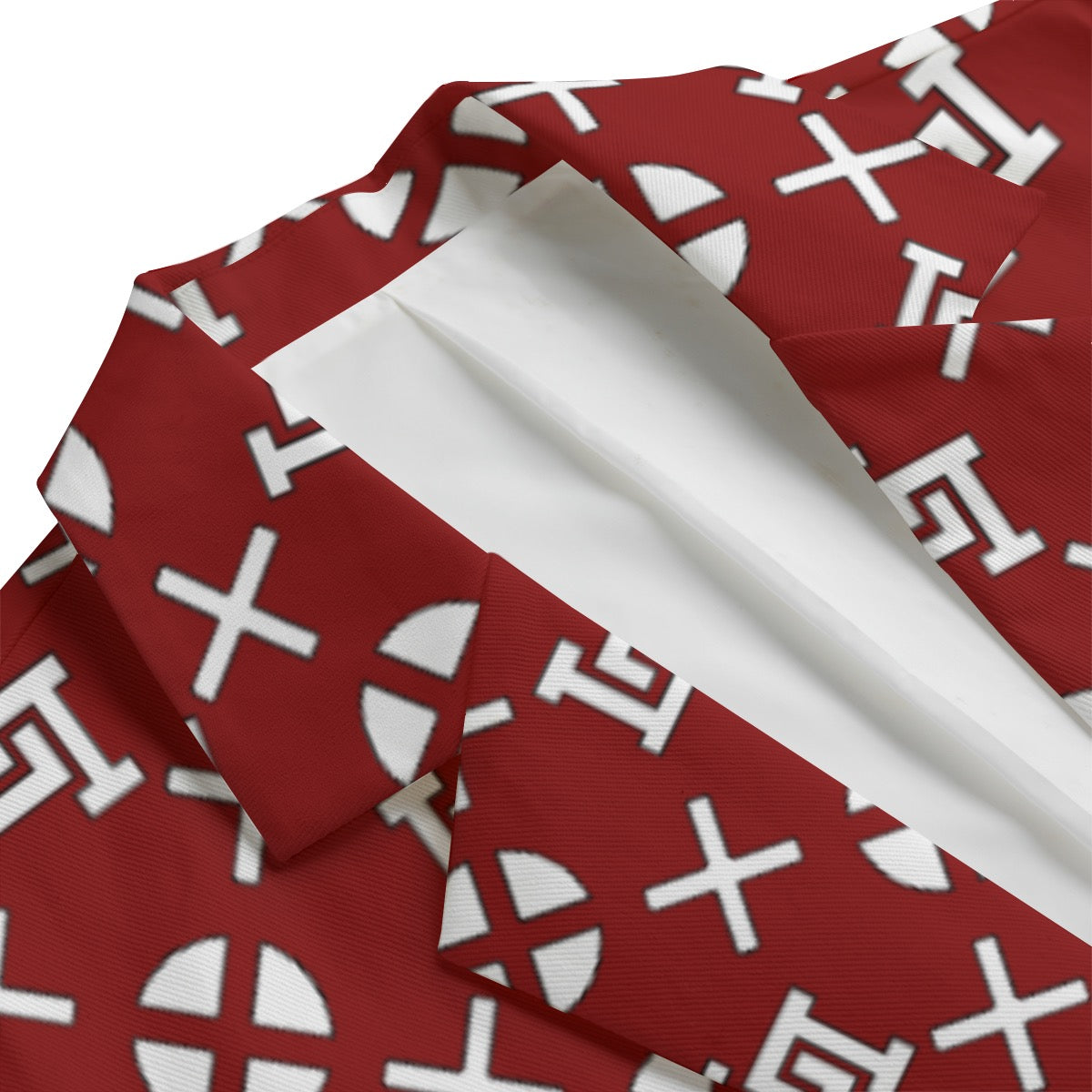 Men's Lobo LeBlanc Maroon Monogram Blazer