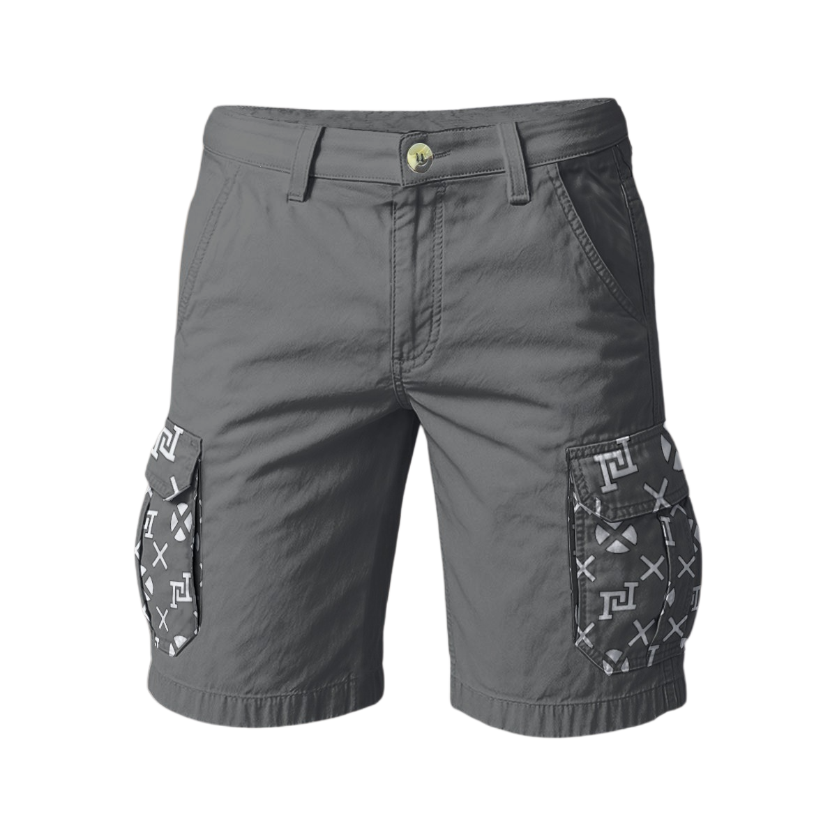 Men's Lobo LeBlanc Gray Monogram Cargo Shorts