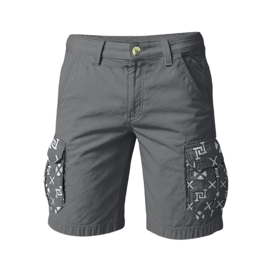 Men's Lobo LeBlanc Gray Monogram Cargo Shorts