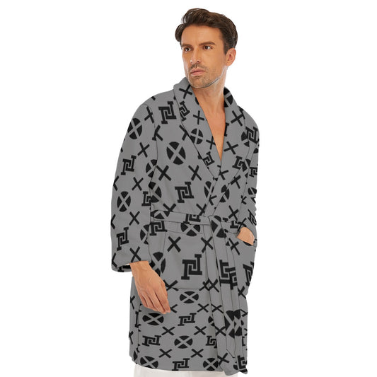 All-Over Print Men's Borg Fleece Robe