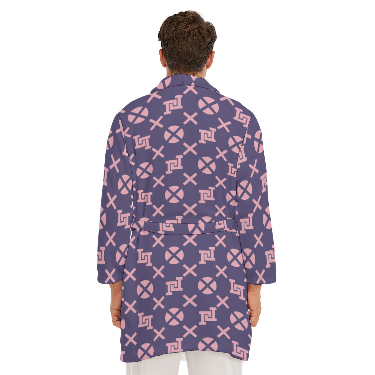 All-Over Print Men's Borg Fleece Robe