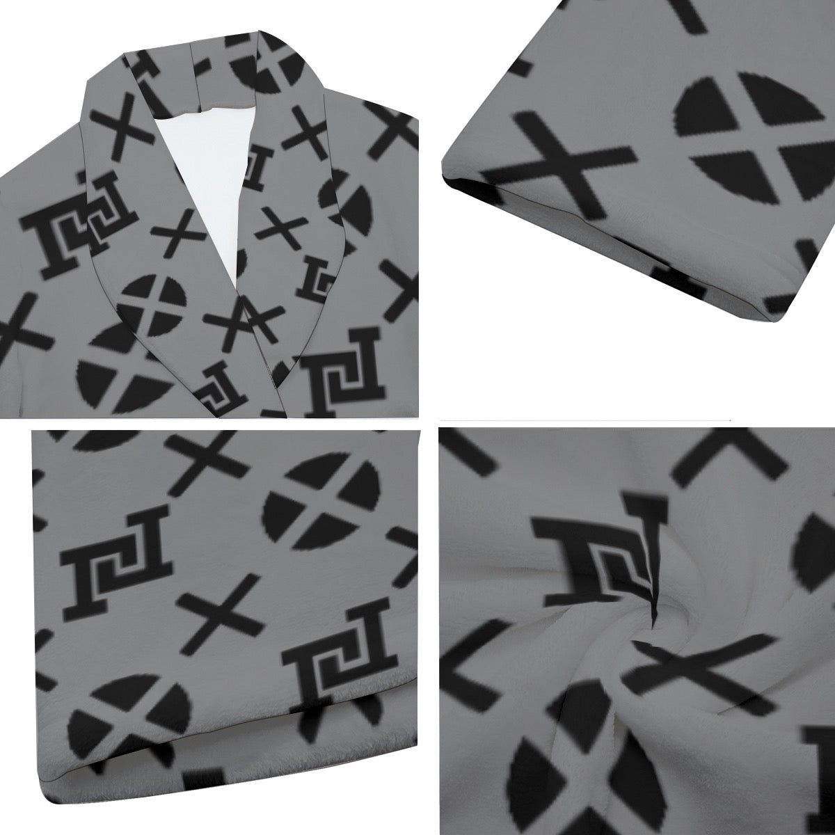 All-Over Print Men's Borg Fleece Robe