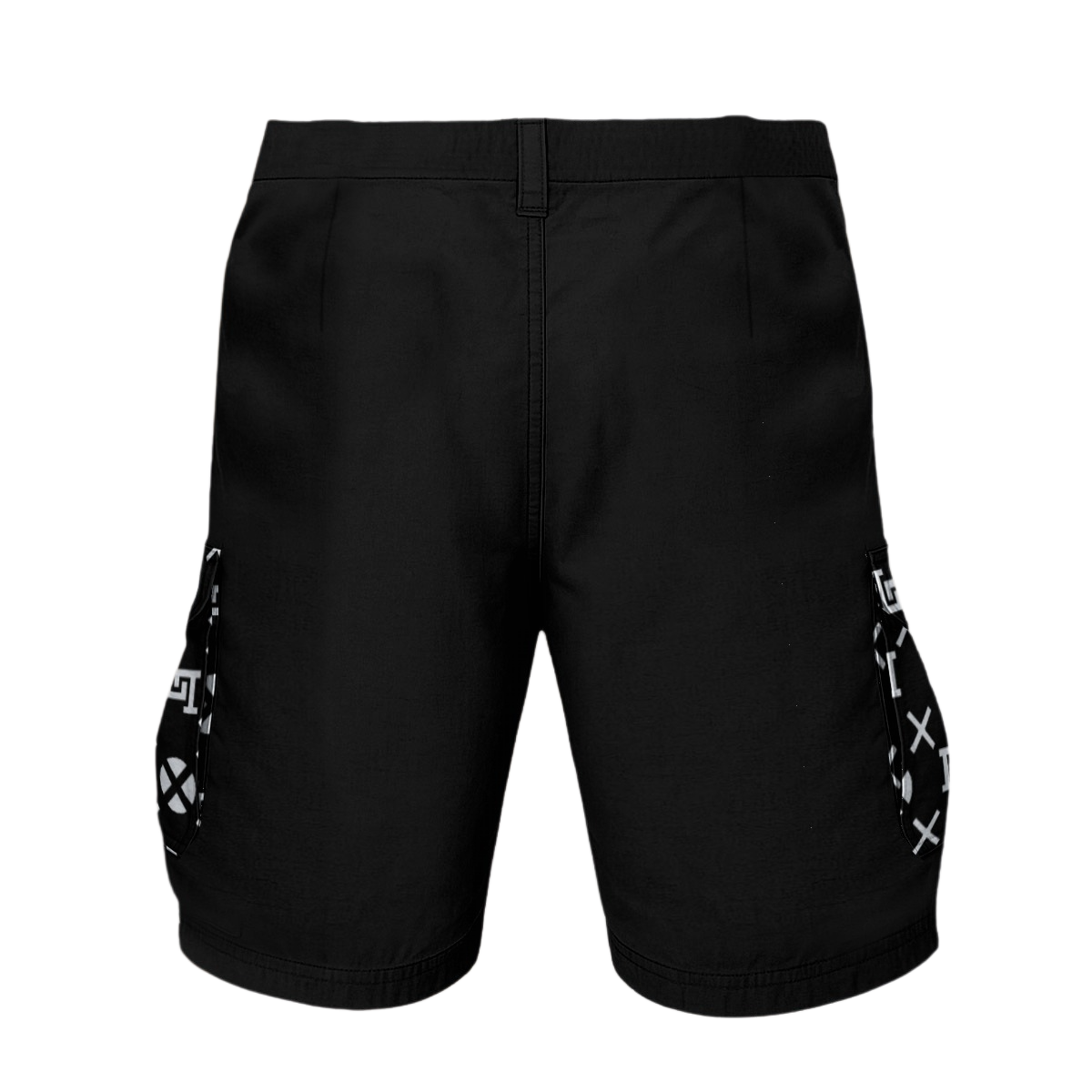 Men's Lobo LeBlanc Black Monogram Cargo Shorts