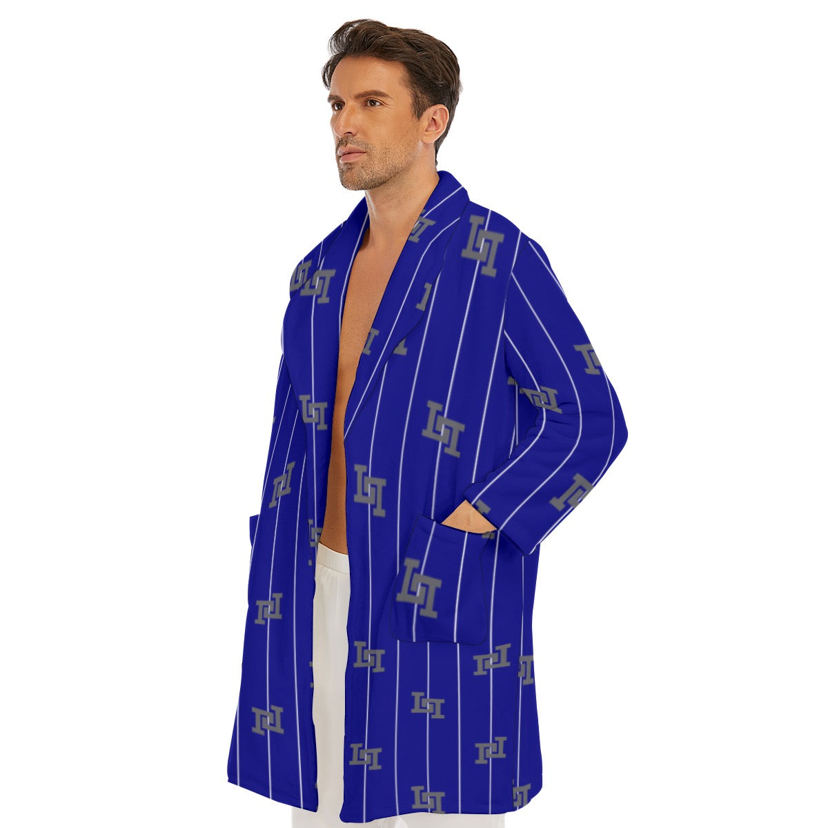 All-Over Print Men's Borg Fleece Robe