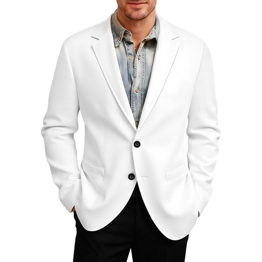 WHITE 260gsm Two Button Suit(All-Over Printing)