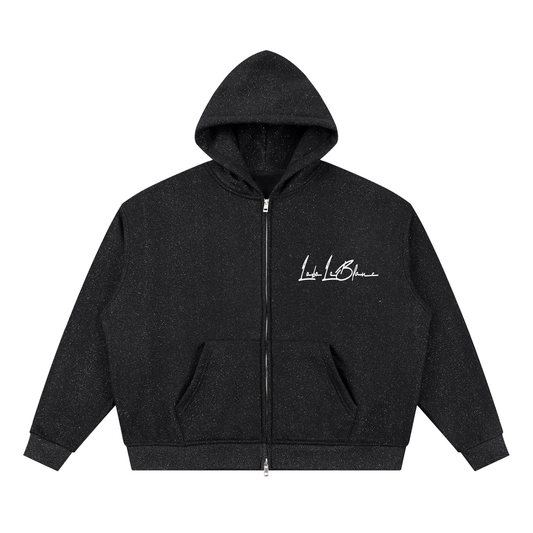 Unisex Sparkles Full Zip Boxy Hoodie