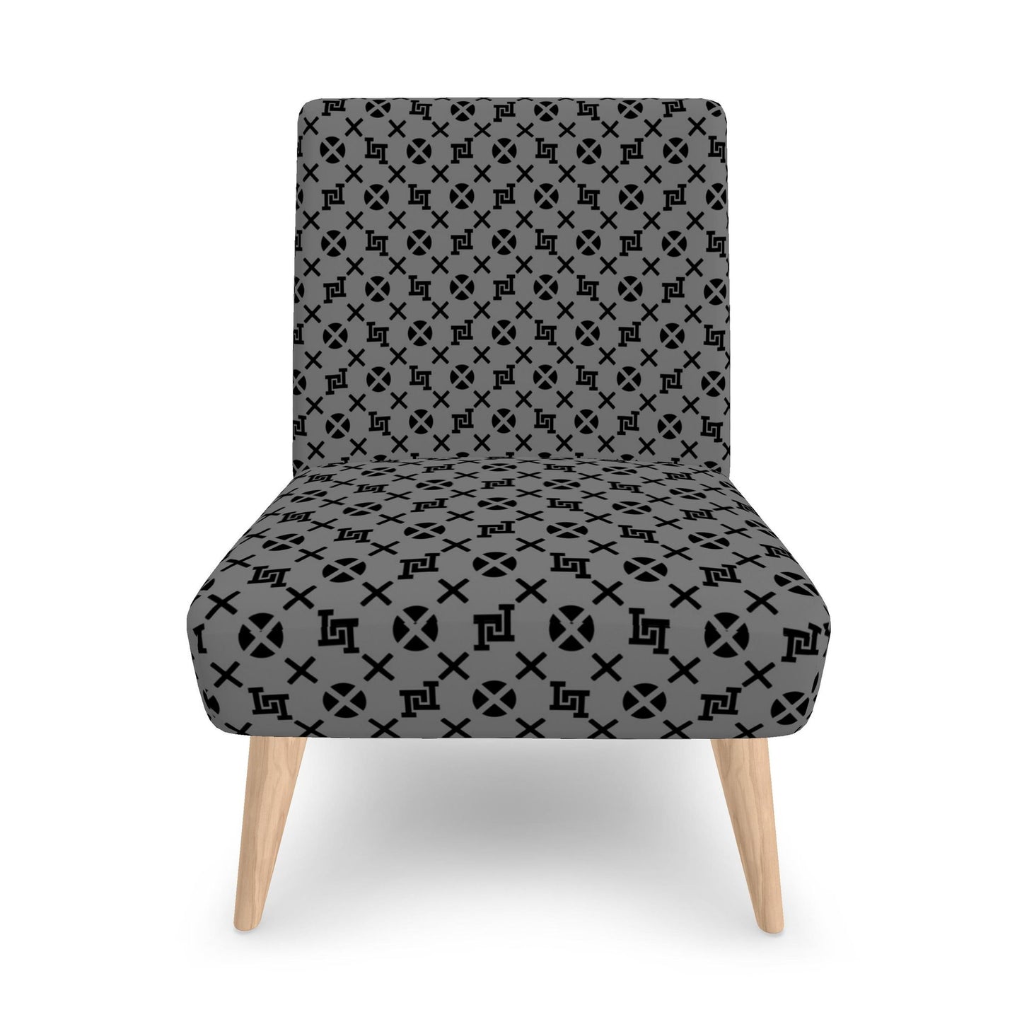 Lobo LeBlanc Gray Monogram Occasional Chair