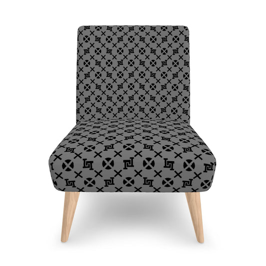 Lobo LeBlanc Gray Monogram Occasional Chair
