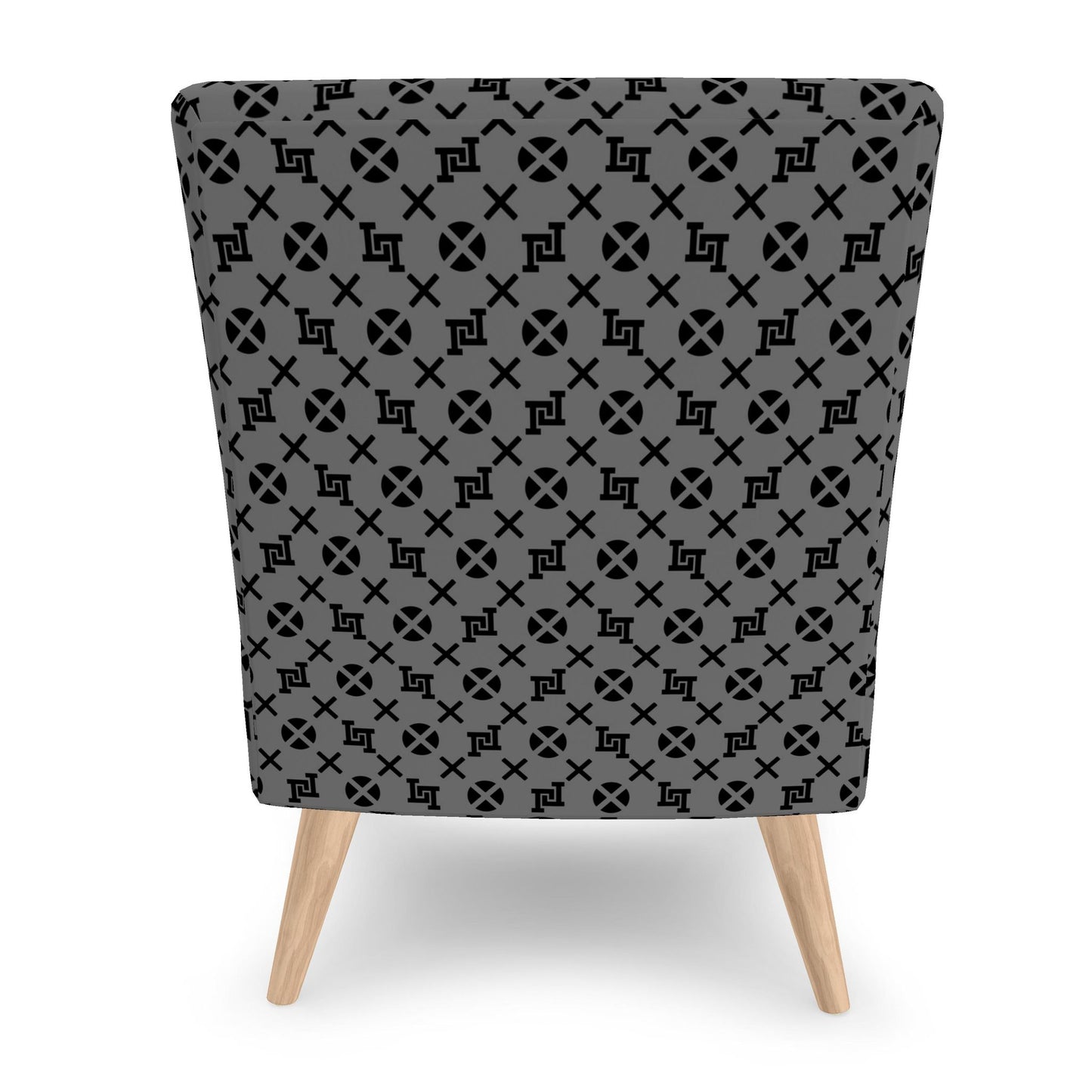 Lobo LeBlanc Gray Monogram Occasional Chair