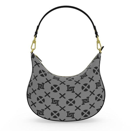 Lobo LeBlanc Large Gray Monogram Shoulder Bag
