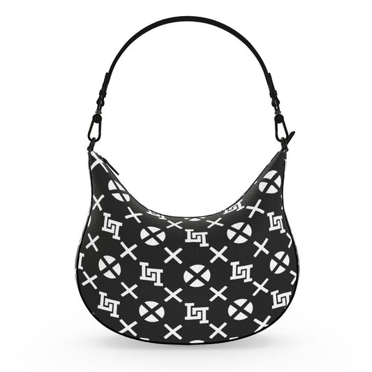 Lobo LeBlanc Large Black Monogram Shoulder Bag