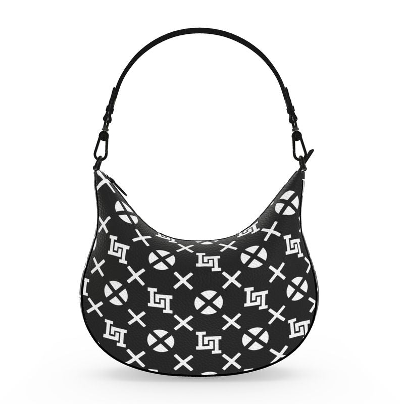 Lobo LeBlanc Large Black Monogram Shoulder Bag
