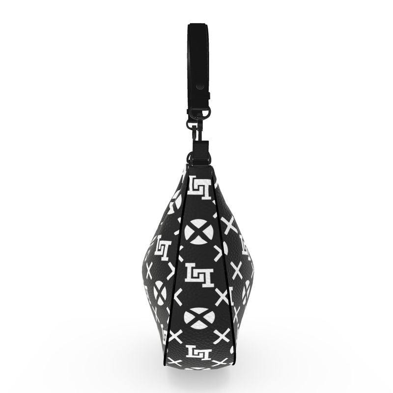Lobo LeBlanc Large Black Monogram Shoulder Bag