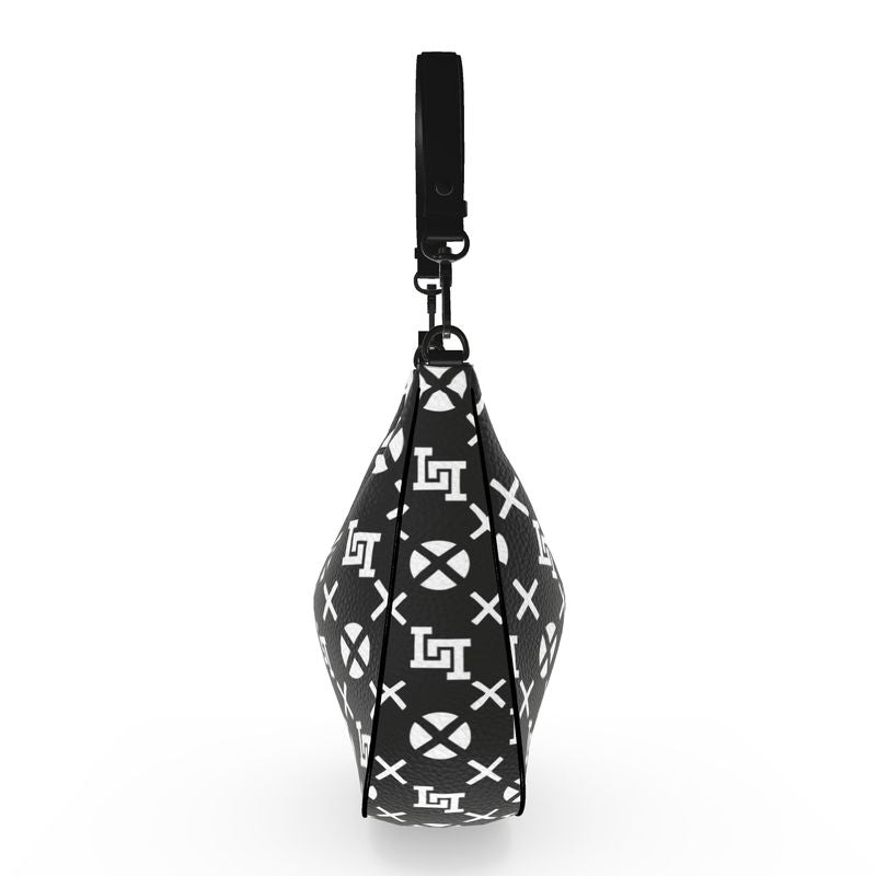 Lobo LeBlanc Large Black Monogram Shoulder Bag