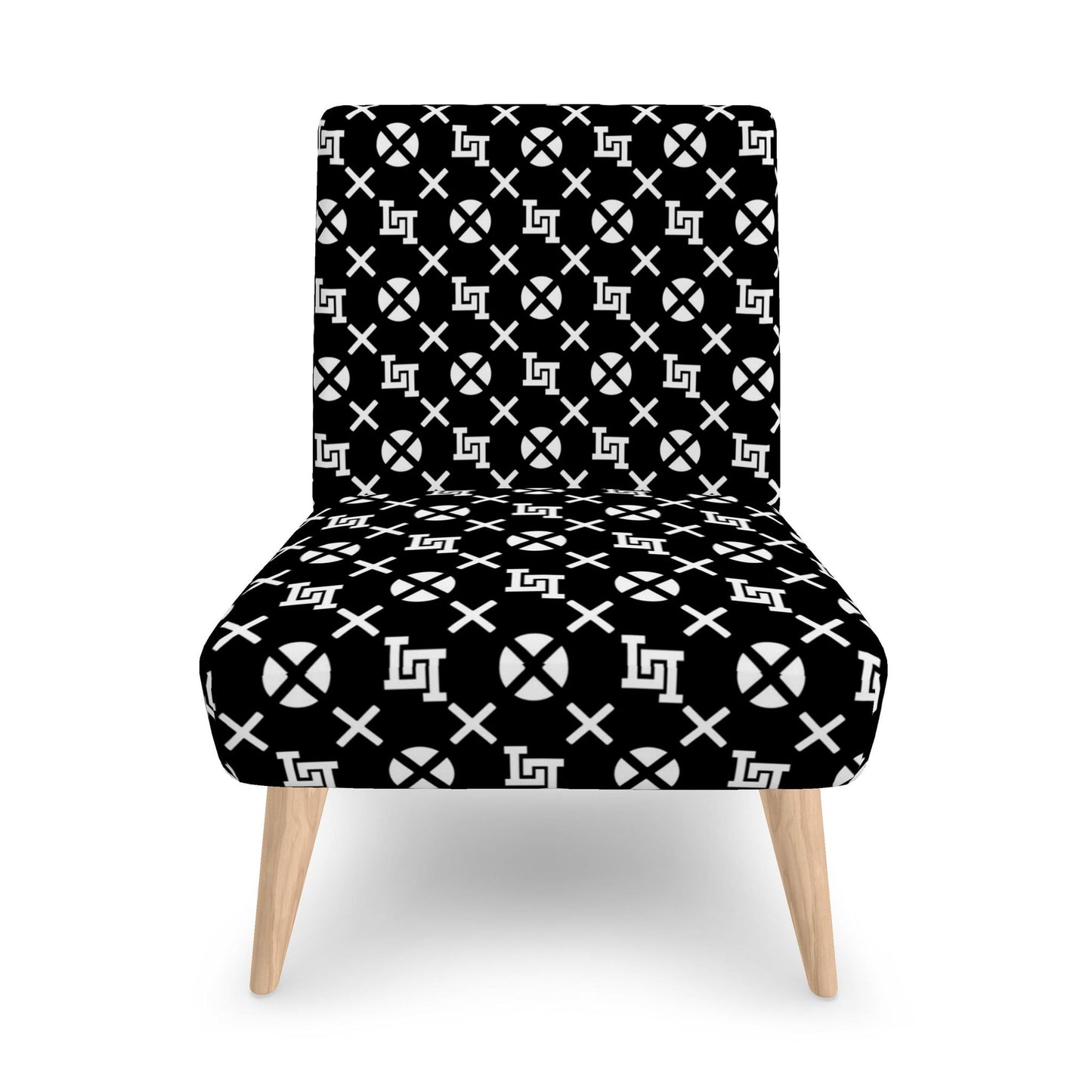 Lobo LeBlanc Black Monogram Occasional Chair