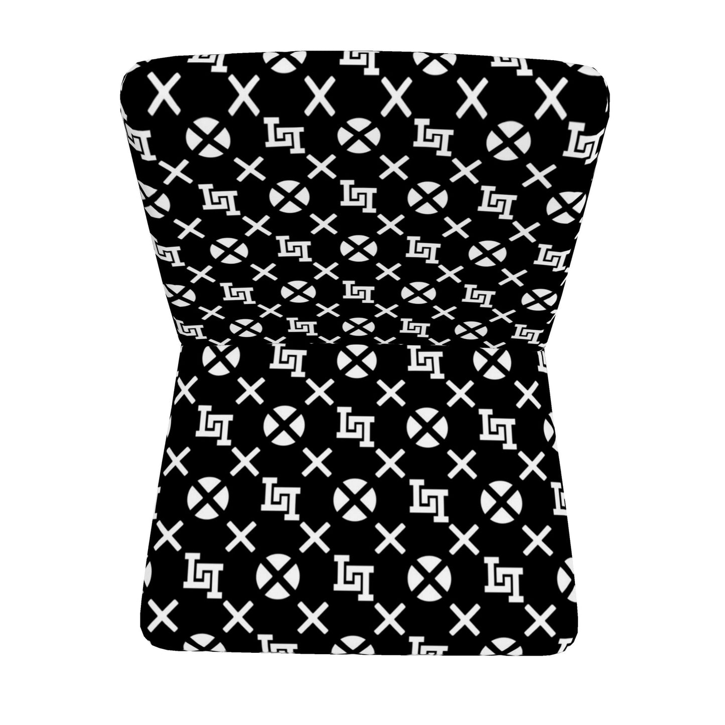 Lobo LeBlanc Black Monogram Occasional Chair