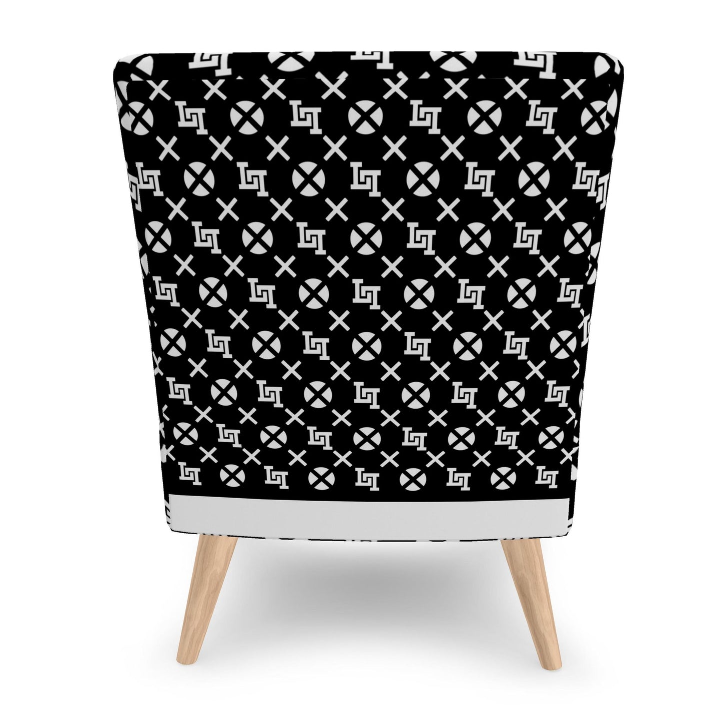 Lobo LeBlanc Black Monogram Occasional Chair